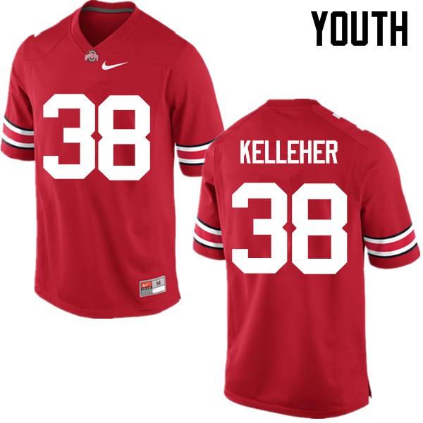Ohio State Buckeyes #38 Logan Kelleher Youth Official Jersey Red OSU85433